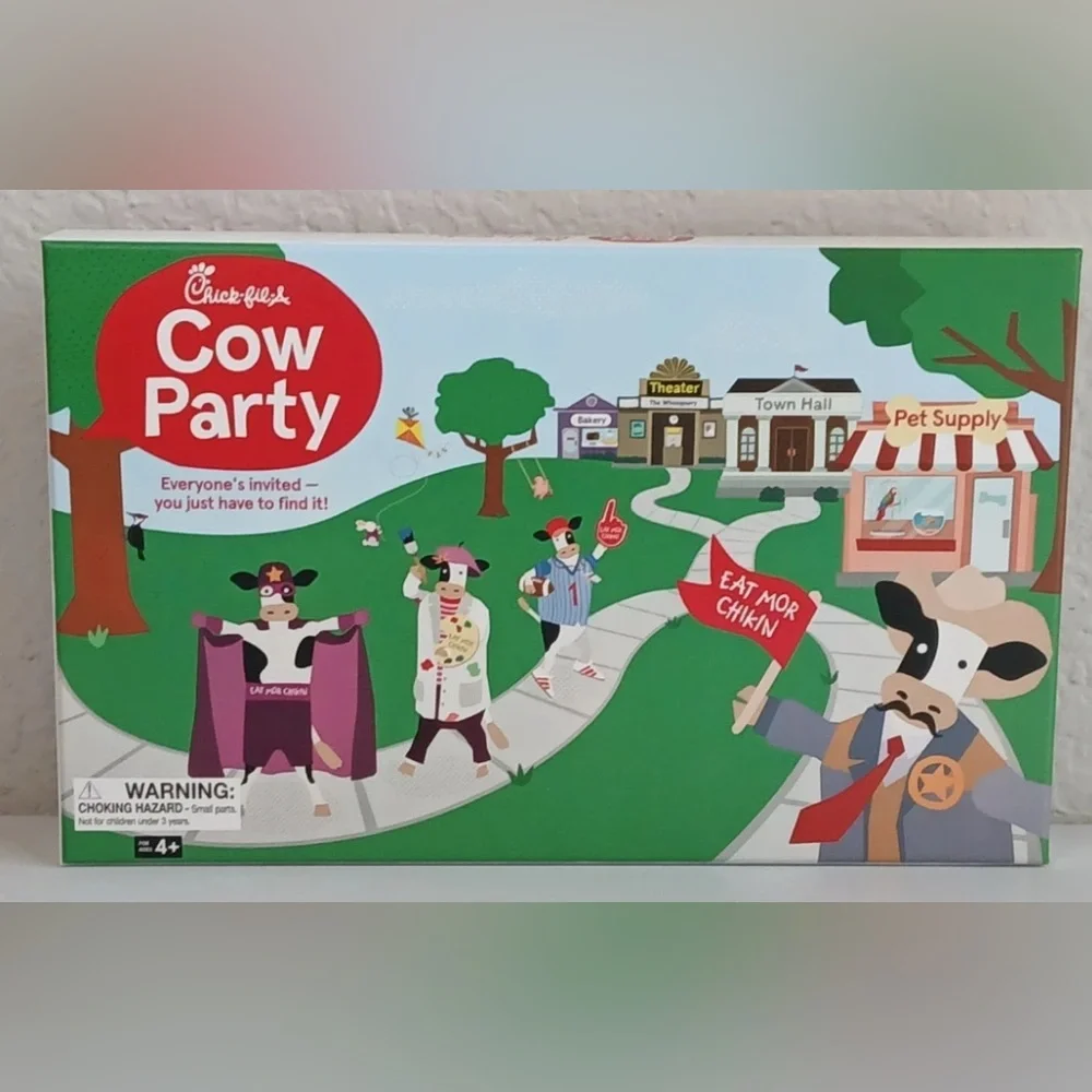 Chick fil a Cow Party Game Set - Multicolor family night
